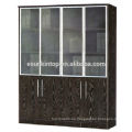 Color de roble oscuro del estante del libro de la puerta de cristal, muebles para la oficina para la venta (KB844-1)